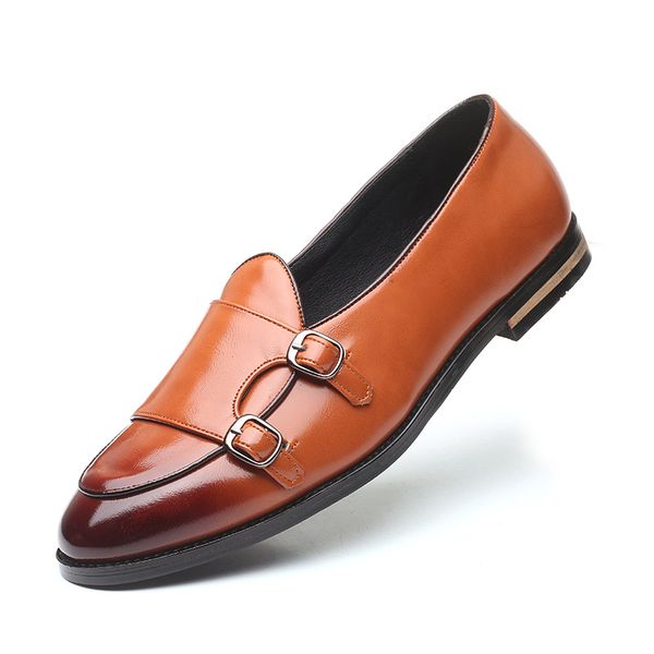 

new men loafers moccasins casual leather shoes men's brown slip on driving shoes moccasins for man comfort h426, Black