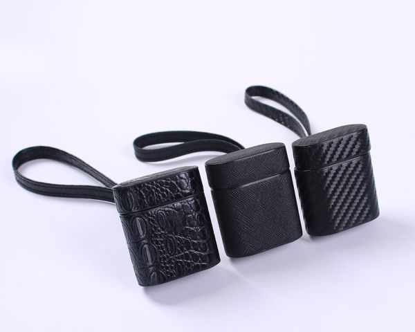 

For apple airpod luxury mb wirele bluetooth earphone ca e carbon fiber croc leather pc hard headphone ca e for airpod protective cover