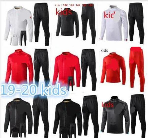 

New 2019 kids soccer jacket tracksuit 19 20 kids long sleeve Full zipper football jackets training suit set