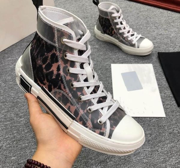 

2020 new 19ss oblique technology fabrics high help casual shoes b23 mens luxury designer shoes womens fashion casual shoes size 36-45 d0003, Black