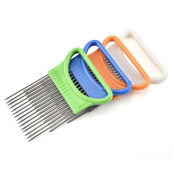 

1pcs лук томата slicer из нержавеющей стали многофункциональный резки руководство aid держатель картофельный cutter gadget кухня инструмент