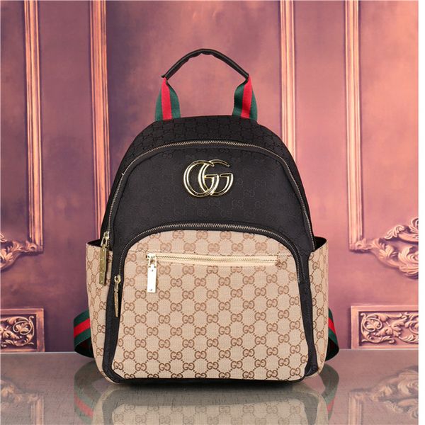 

2019 fashion frontline pu backpack with letter solid color women bag ing