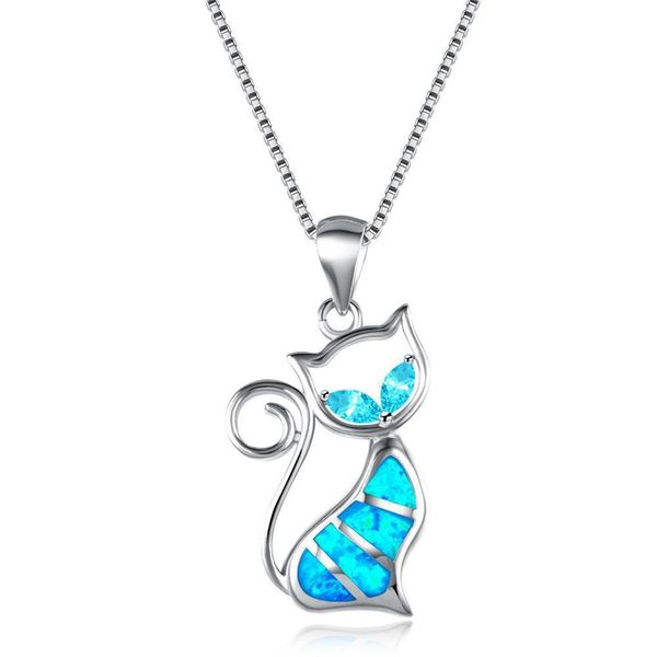 

yiyi wish europe and the new aobo cat silver pendant pendant personality charm white girl necklace pendant