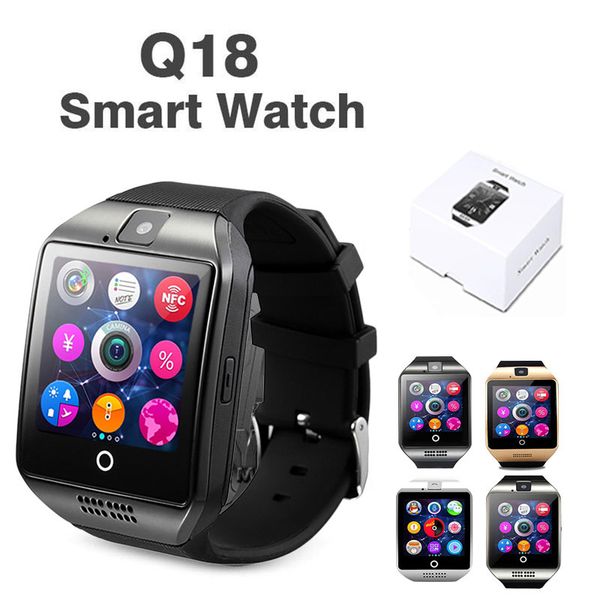 

q18 bluetooth smart watch support sim card nfc connection health smartwatches for android smartphone with retail package