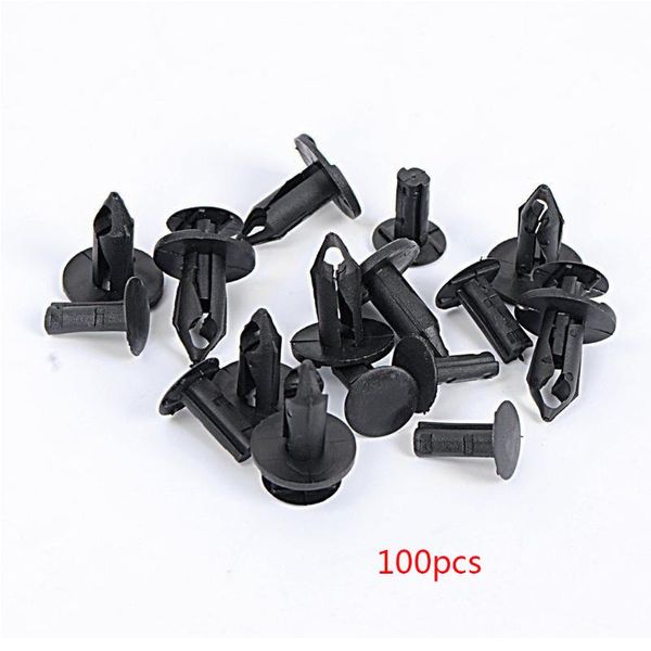 

100pcs durable abs automotive grille fastener practical repair black direct fit rivet clips retainer push pin for