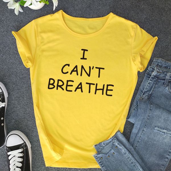 

cotton t-shirt female i can't breathe women's printed t-shirt female, Gray;blue