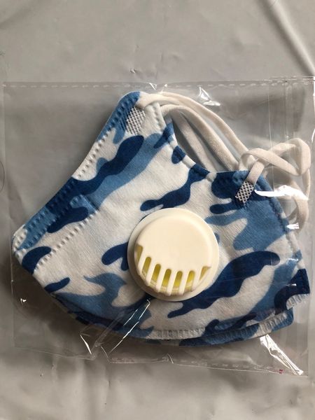 

in stock with breathing valve face masks baby kids mask 3-layer washed cotton dustproof protection pm2.5 mask 202016