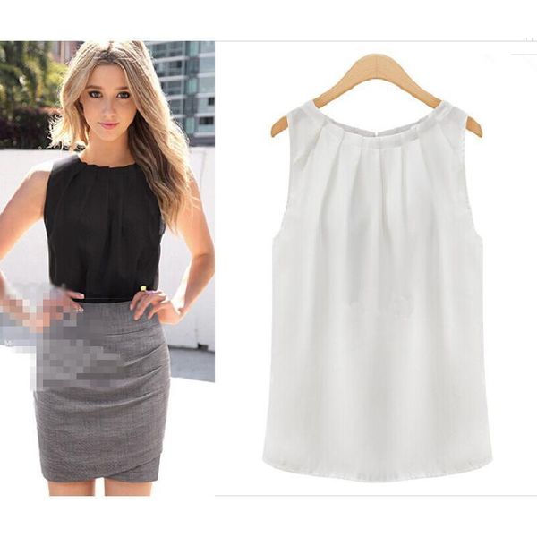 

2017 wrinkle декольте рукавов шифон рубашка, White