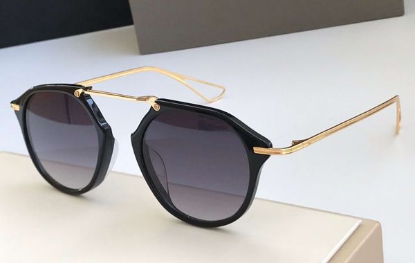 

round sunglasses 119 gold black gray lens occhiali da sole sun glasses men women designer sunglasses new with box, White;black