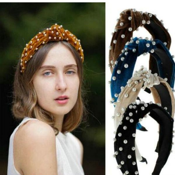 

knotted lady корейской версии оголовье pearl 44g alice группа cerchietto aliceband красный новый стиль волос 2019 шпильки xlhqe, Black;brown