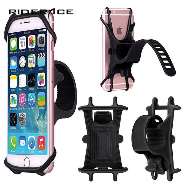 

bicycle phone holder support smartphone universal mount bracket gps stand silicone anti slide handlebar clip for iphone rr7035