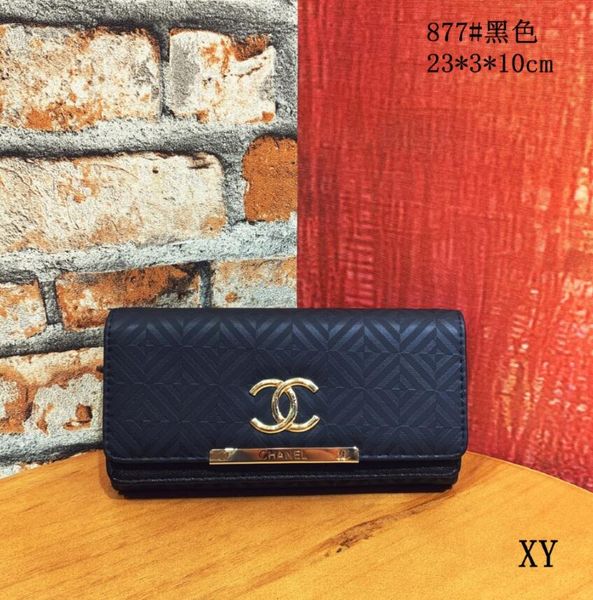 

2020 fashion jewelry bag new handbag lady solid color letter print long folding wallet card case coin purse 877, Pink;blue