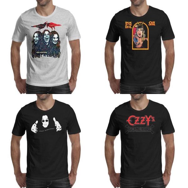 

fashion mens printing ozzy osbourne pop t shirt grey personalised superhero shirts classic ozzy's boneyard vector speak of the devil, White;black