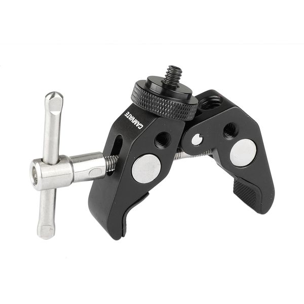 

camvate multifunctional super crab clamp with double-ended 1/4"-20 male thumbscrew adapter c2057