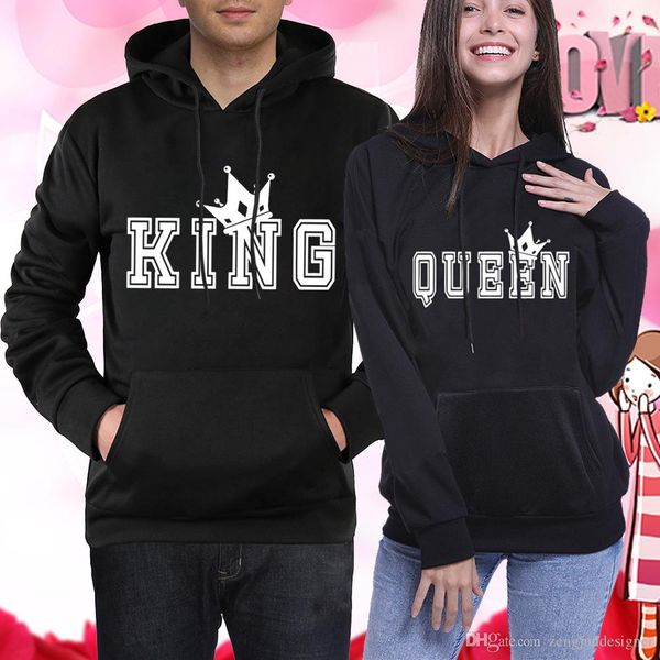 

пара одежда женская осень desinger толстовки crew neck с длинным рукавом письмо печать homme одежда черный мода повседневная одежда, Black