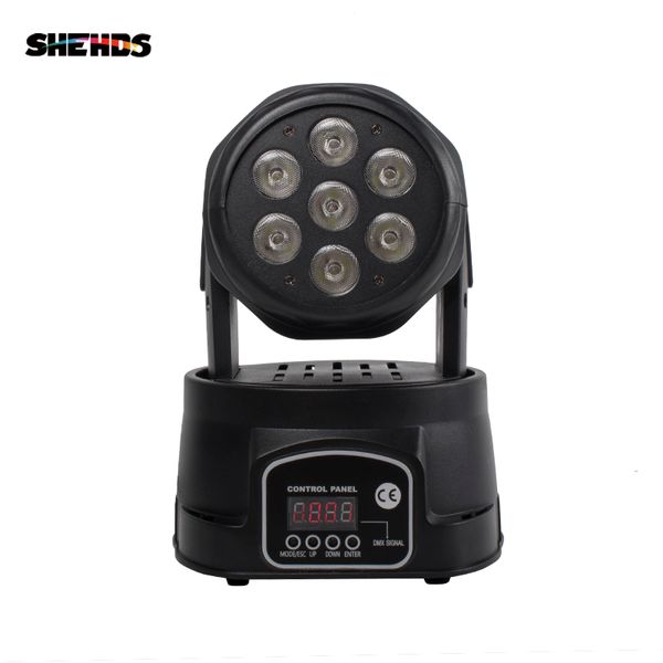 

shehds led 7x18w wash light rgbwa+uv 6in1 moving head stage light dmx stage light dj nightclub party concert stage professional