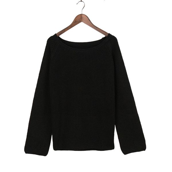 

winter womens designer sweaters fashion women clothing loose casual solid pullovers knitwear autumn sweater ladies jumper 7 colors, White;black