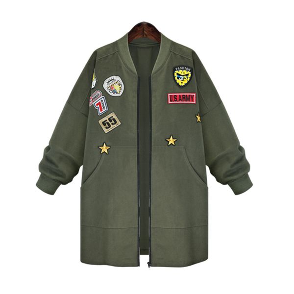 

2017 new large size coat women europe anerica fall thin long coats women's temperament jacket female clothing vestidos lbd9023, Black;brown