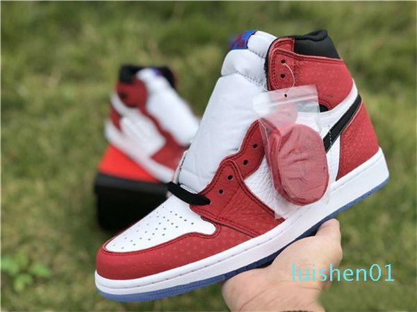 

2019 новое прибытие spiderman 1 og баскетбол обувь мужская womens1s high чикаго кристалл конструктор кроссовки 01l