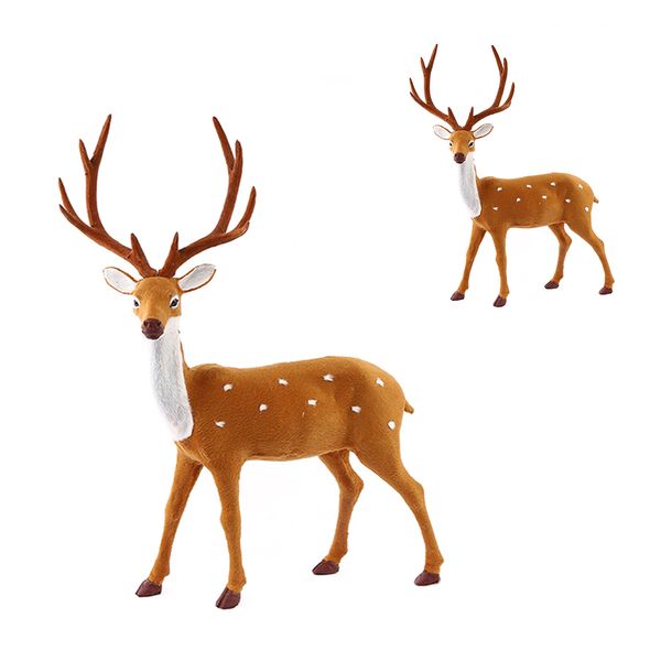 

2019 christmas decor sika deer plush simulation deer standing xmas tree party ornaments for drop shipping