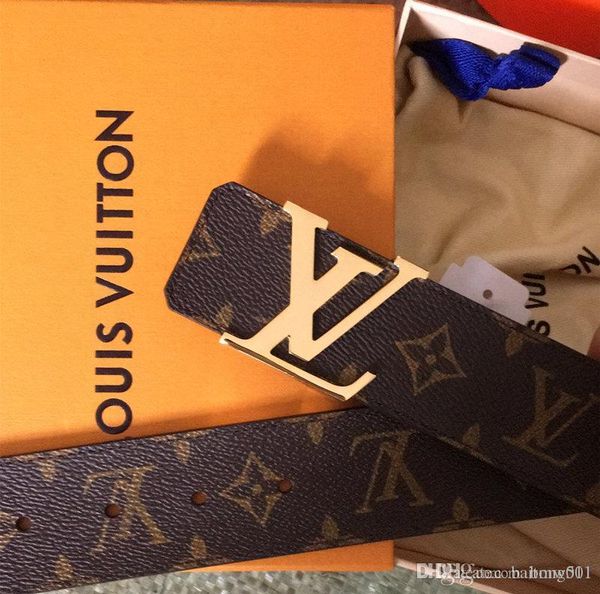 

2019 1fashion men buckle fashion genuine leather women v belts for men letter double h buckle men women belts, Black;brown