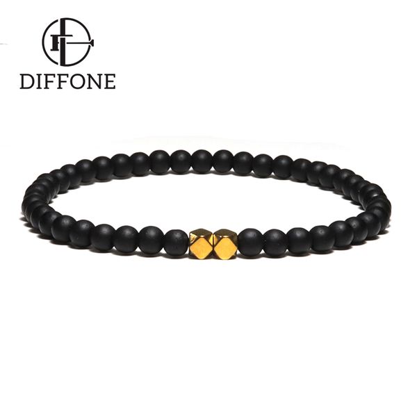 

charm bracelets diffone tiny bracelet man 4mm oxyn stone braclets minimalist male accessories jewelry strand brazalete present for boyfriend, Golden;silver