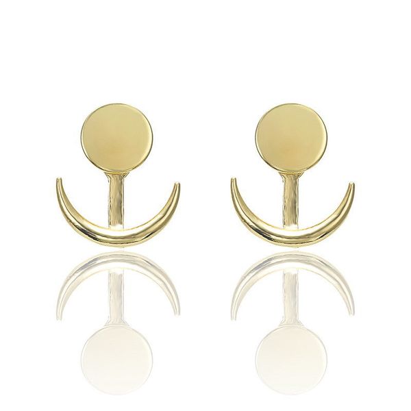 

2020 rushed earing tassel earrings europe and america cross-border selling sun moon jewelry earrings for women half teeth, Silver