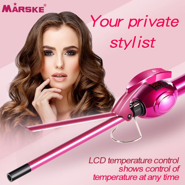 

led digital ceramic cone curling iron 9mm professional electric curlers tongs corrugation spiral wave curling hair styling tools
