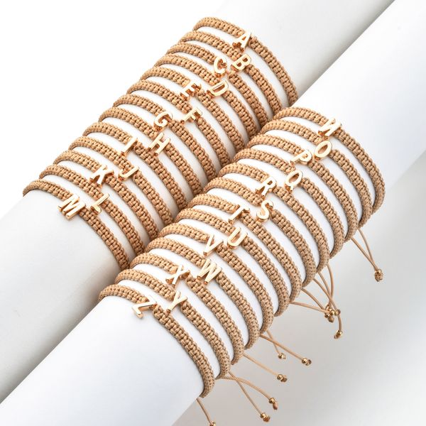 

zmzy 26pcs/lots a-z name letter bracelet diy jewelry silver/gold bracelet set friendship id bracelets for women wholesale, Golden;silver