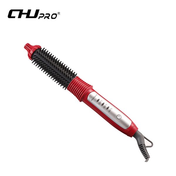 

chj hair straightener fast heat hair straightening comb electrical brush straighteners straight straightening iron, Black