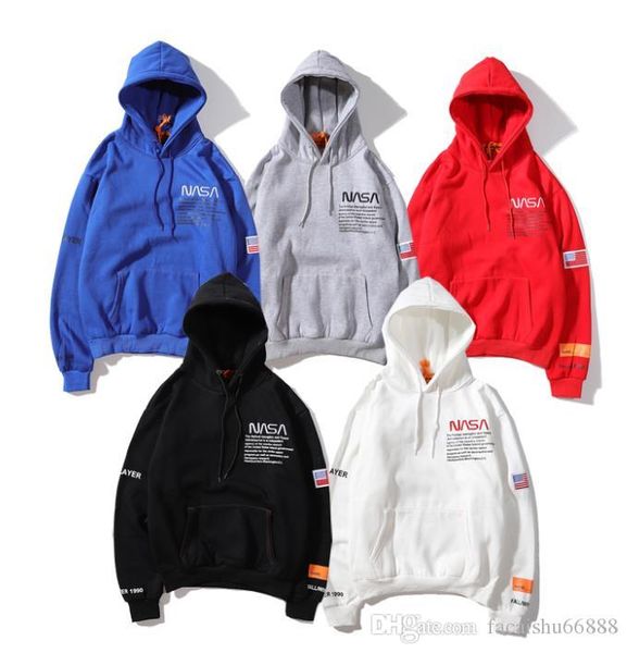 

новые письма напечатаны мужские повседневные дизайнерские толстовки с капюшоном high street пуловер мужской женский хип-хоп кофты, Black