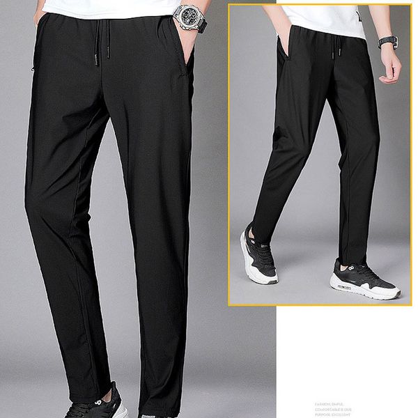 

breathable cool thin pants summer ice silk plus size men women casual sports pants martial arts hiking sportswear -8xl trousers, Black;green