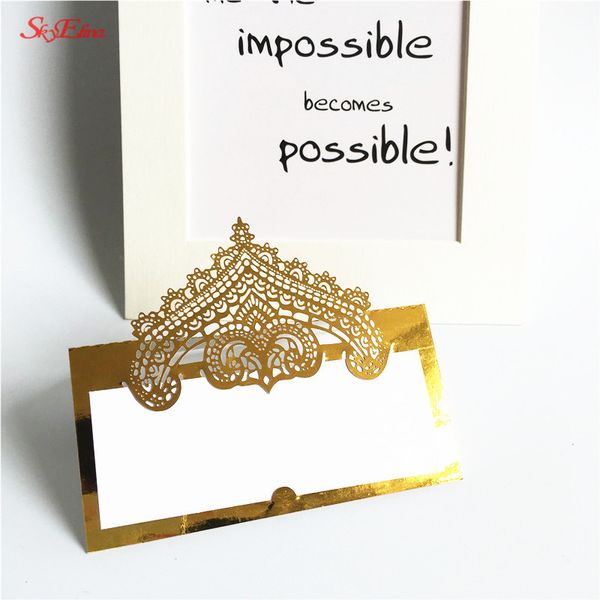 

100pcs name seat card vintage table reception wedding birthday laser cut place cards name cards pearlscent paper 5zsh935