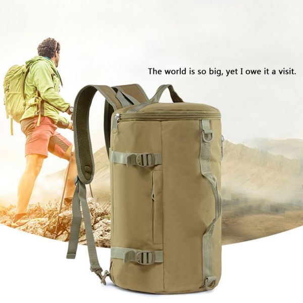 

outdoor waterproof sports camping backpack packable lightweight climbing hiking barrel backpack sports duffel bag