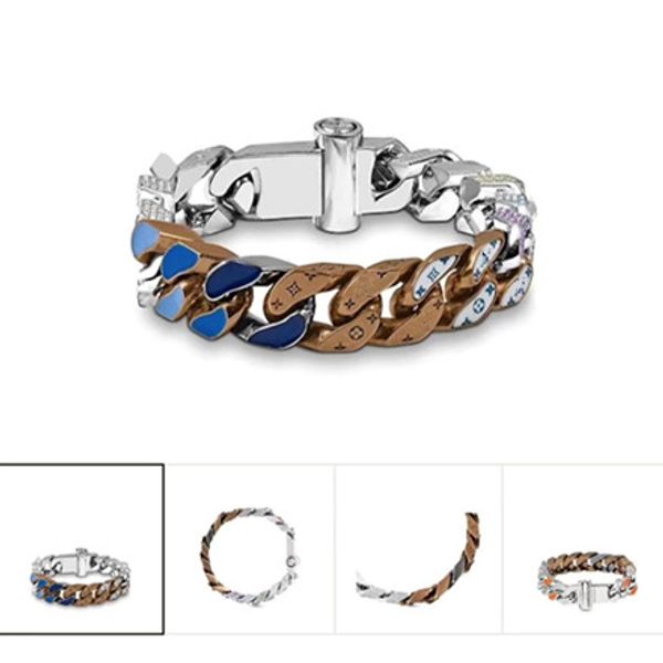 

luxury designer jewelry men bracelets stainless steel color diamond bracelet fashion jewelry charm bracelet silver bangle, Golden;silver