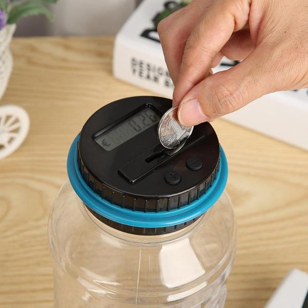 

electronic digital lcd money saving box counter coin storage piggy bank