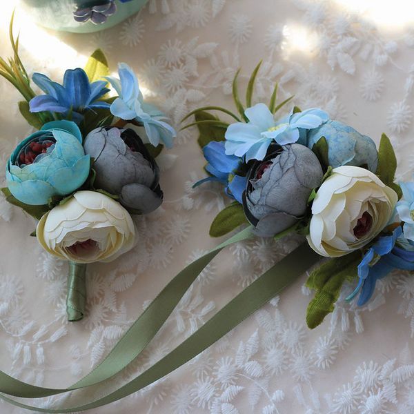 

artificial flowers wedding groom corsage bride bouquet flowers wedding decorations for home christmas decor party supplies