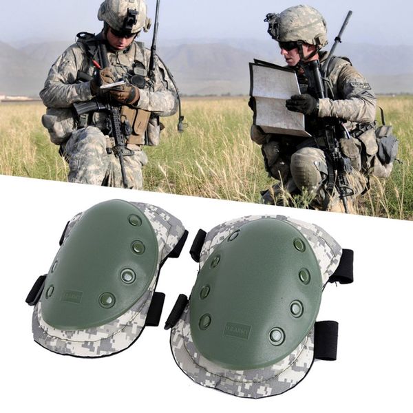 

tactical combat protective pad set gear sports knee elbow protector elbow & knee pads 4 pcs new arrival, Black;gray