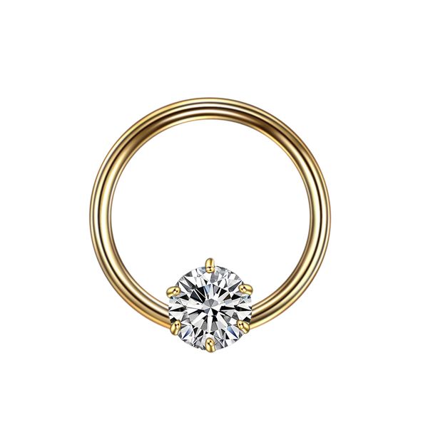 

1pc copper crystals nose rings 20g nariz piercings septum rings daith piercings tragus helix earrings conch hoop piercings, Slivery;golden