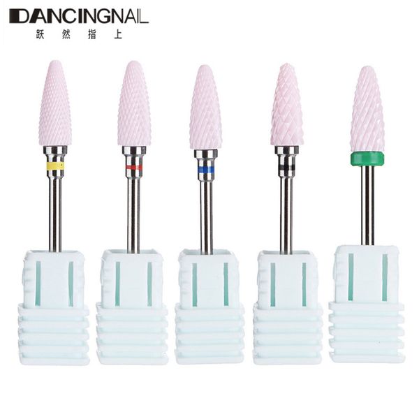 

1pcs 2.35mm nail drill bits ceramic tool nail ceramic grinding head flat head sander apparatus for manicure pedicure tools