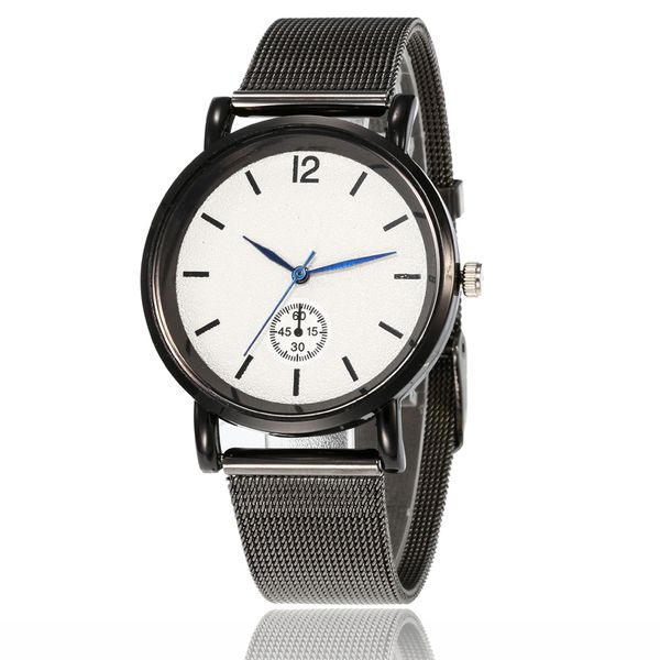 

2019 montre femme modern fashion black quartz watch men's mesh stainless steel bracelet casual watch men reloj, Slivery;brown