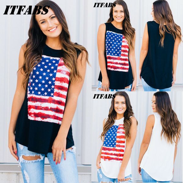 

Casual Women Vest Summer Loose Printed Sleeveless Tank T-Shirt Top Blouse S-XL