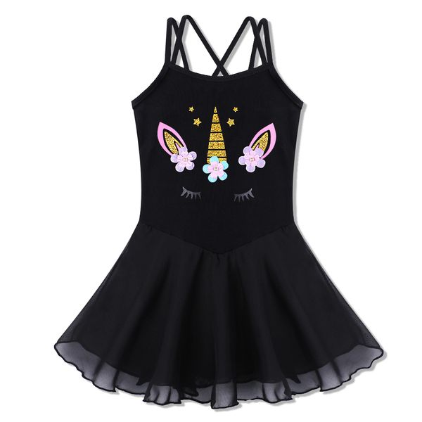 

baohulu pretty little girls ballet leotards cartoon flowers dress dance tutu christmas halloween costume dress girls tutu, Black;red