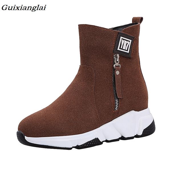 

snow boots women's thick soles 2019 winter new korean version all kinds of thick plush warm anti slip european cotton shoes, Black
