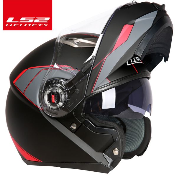 

capacete ls2 ff370 motorcycle helmet casco de moto cafe racer helmet flip up full face dual lens visor capacetes de motociclista