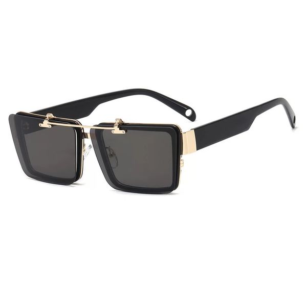 

2020 vintage rivet sunglasses metallic retro colorful film steel bead punk fashion sun glasses classic eyewear glasses 2080, White;black