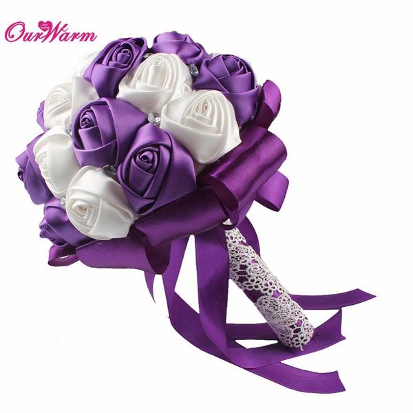 Großhandels-künstliche Blumen-Rosen-Seidenblumen für Hochzeits-Dekoration-gefälschte Blumen-handgemachter Hochzeits-Blumenstrauß-dekorative Blumen