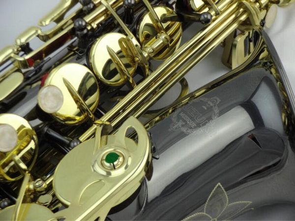 SUZUKI Professional E Flat Saxofón Alto Tubo de latón de alta calidad Instrumento musical de rendimiento negro con boquilla