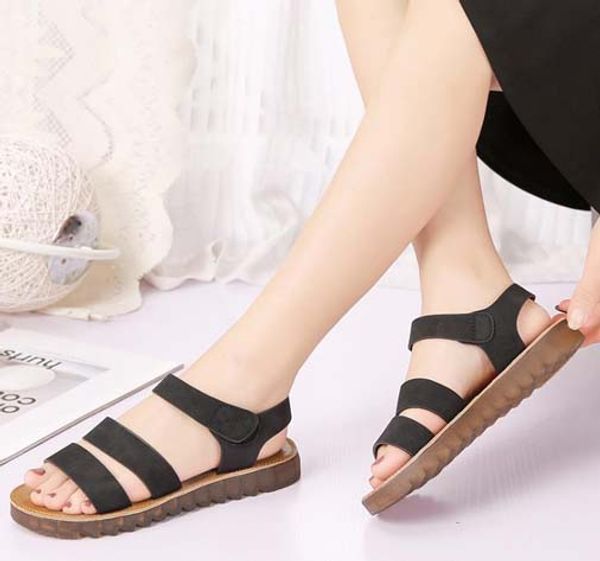 

new high heels leather sandal suede mid-heel 7-11cm women sandals high heels summer sandals size 35-40 with box shoe09 p03, Black