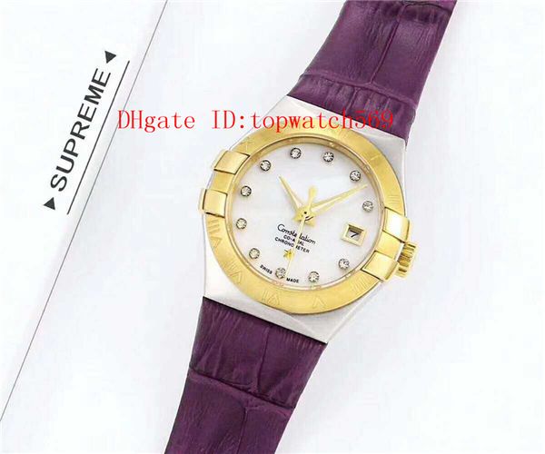 

2020 classic ladies watch woman designer watches swiss 6t51 automatic mechanical 21600 vph sapphire crystal super water resistant, Slivery;brown